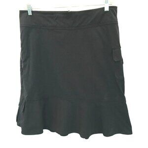 Royal Robbins Outdoor Skirt Adventure Flare Pockets Black Women's Sz 14 Active